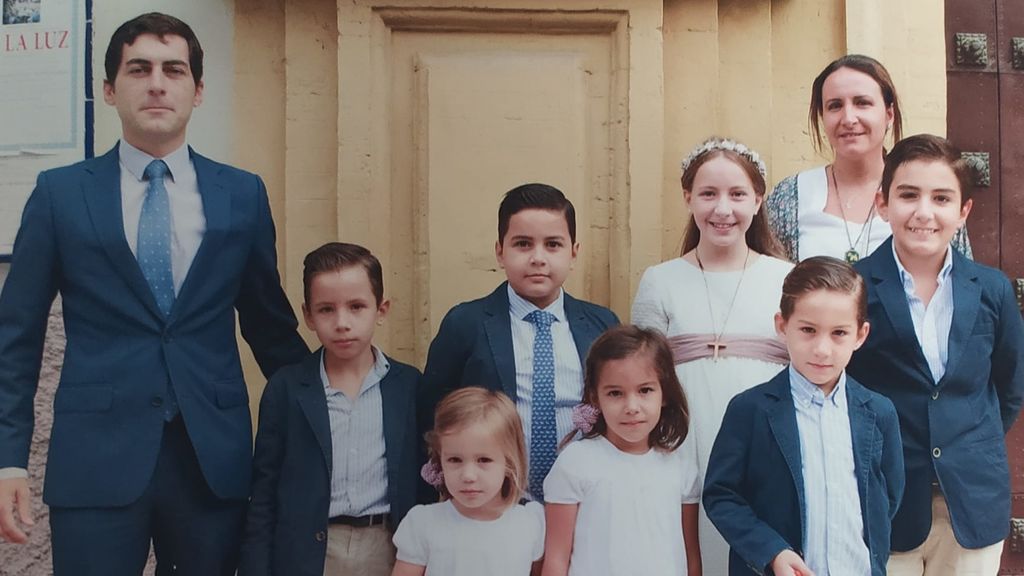 Familia numerosa en Navidad Familia numerosa en Navidad