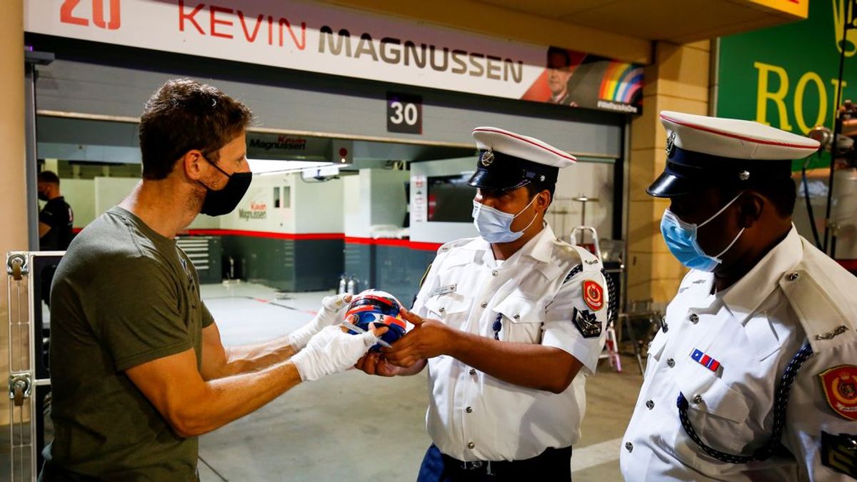 Grosjean, a los comisarios del circuito: "Gracias por salvarme la vida"