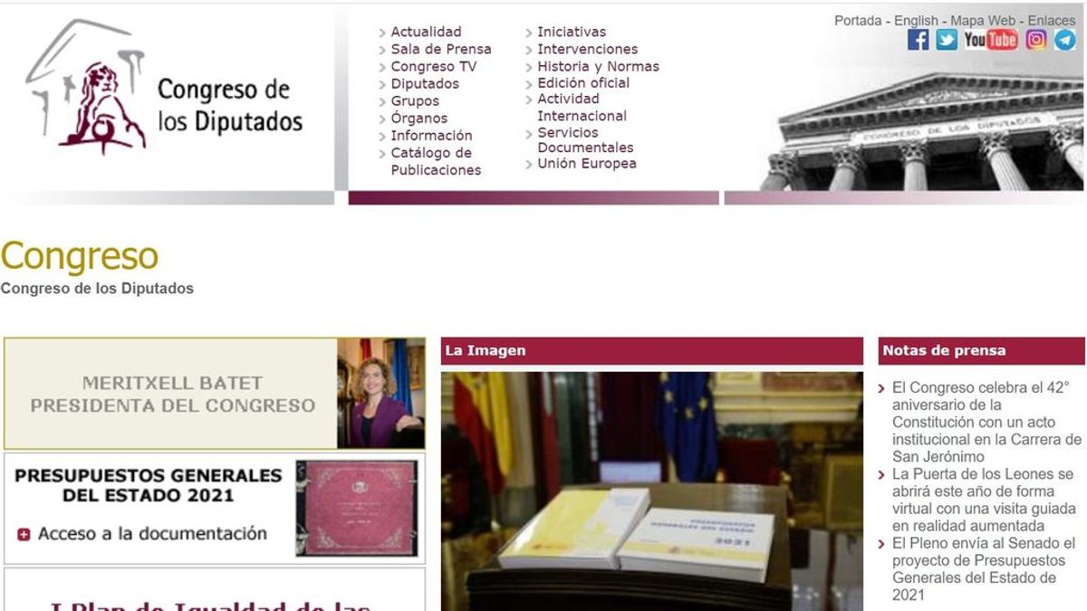 El Congreso lanzará una nueva página web que ha costado de 1,5 millones El Congreso lanzará una nueva página web que ha costado de 1,5 millones