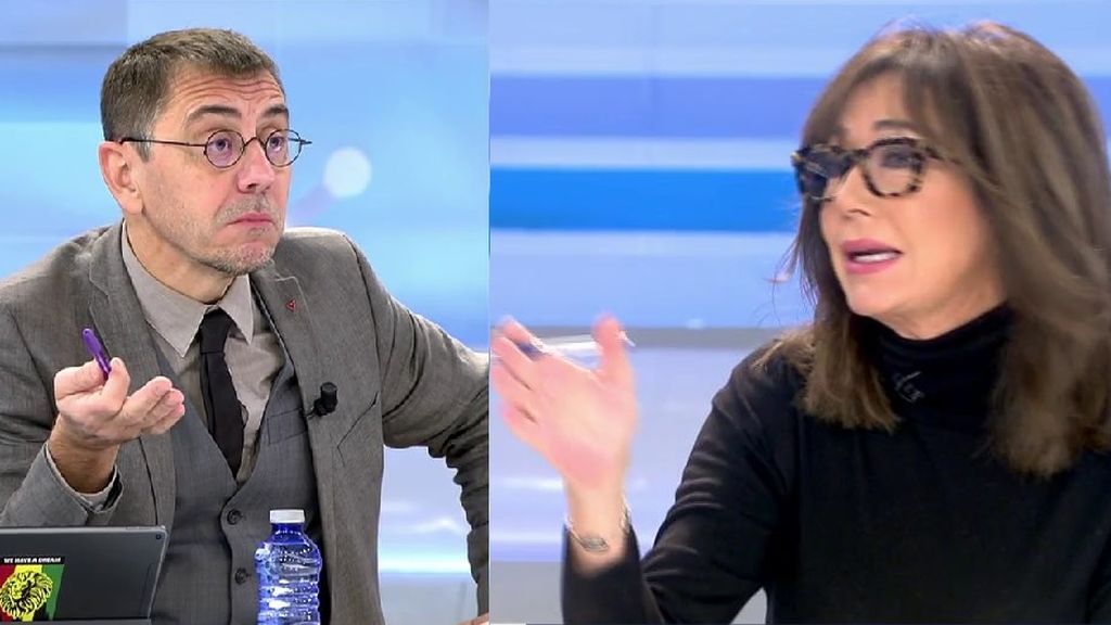 Ana Rosa para los pies a Juan Carlos Monedero, en plató