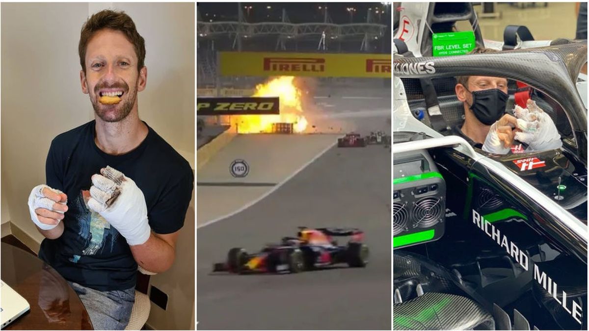 El infierno que vivió Grosjean cuando estaba entre las llamas: Mi cuerpo empezó a relajarse. Pensaba que iba a morir"