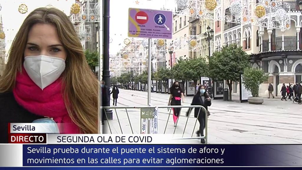 Sevilla prueba un sistema para reordenar el tránsito y evitar aglomeraciones con la ayuda de un dron