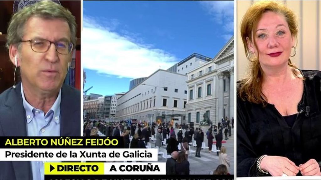 Feijóo y Cristina Fallarás debaten sobre la Cosntitución