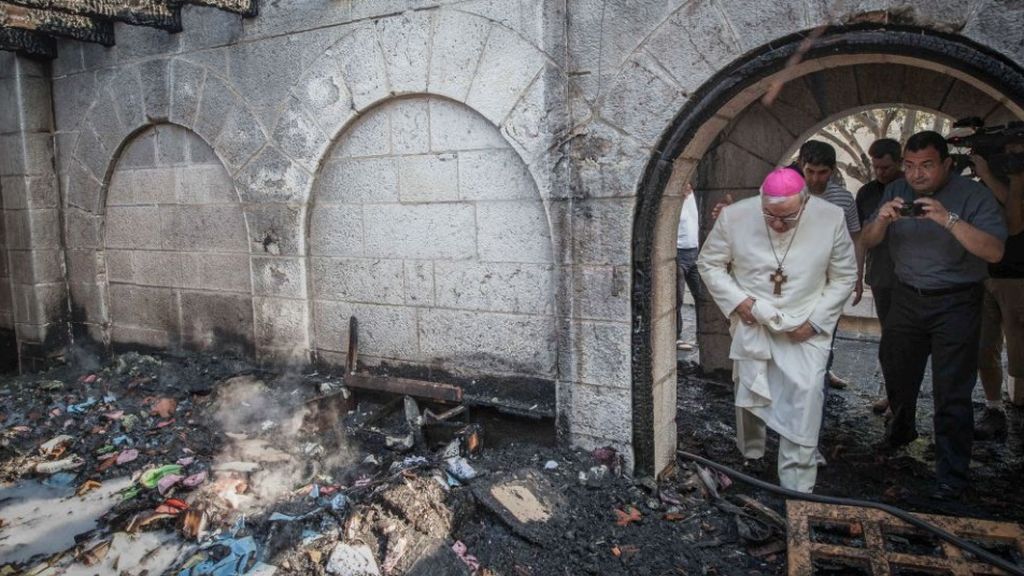 Detenido un colono israelí tras intentar prenderle fuego a la Iglesia de Getsemaní Detenido un colono israelí tras intentar prenderle fuego a la Iglesia de Getsemaní