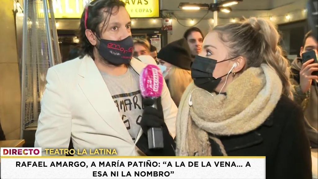 Rafael Amargo se niega a hablar en directo con María Patiño