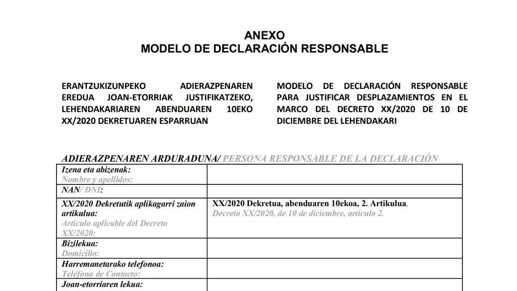 declaracion responsable