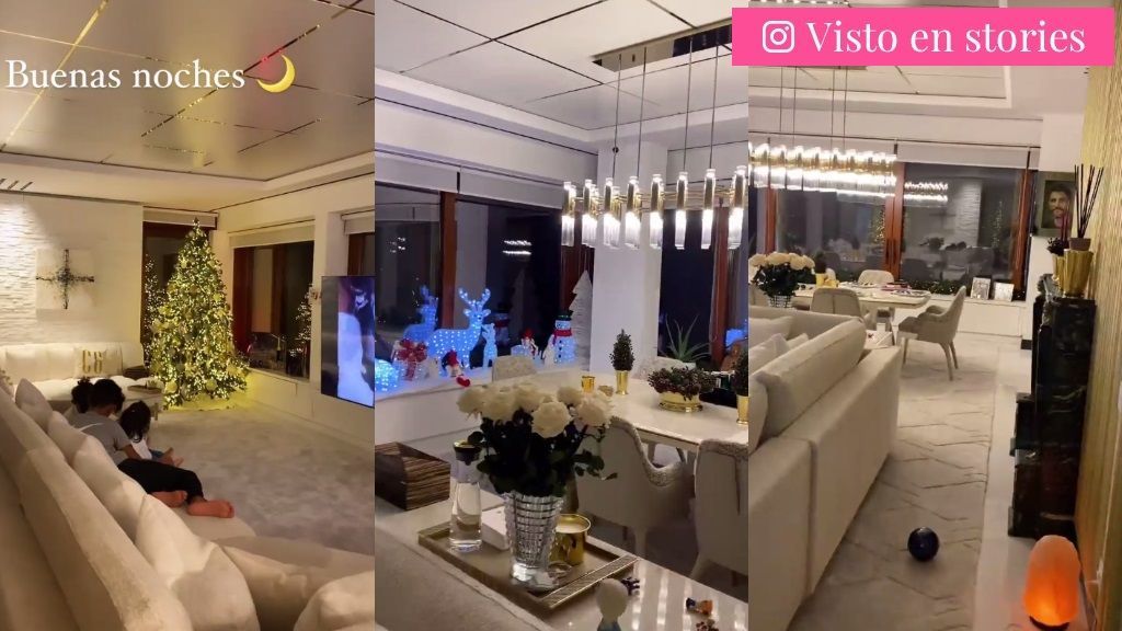 Georgina Rodríguez muestra el salón y el comedor de su casa junto a Cristiano Ronaldo