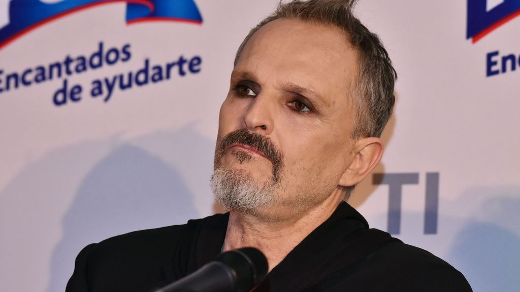 Miguel Bosé, en 2019, en una rueda de prensa en México