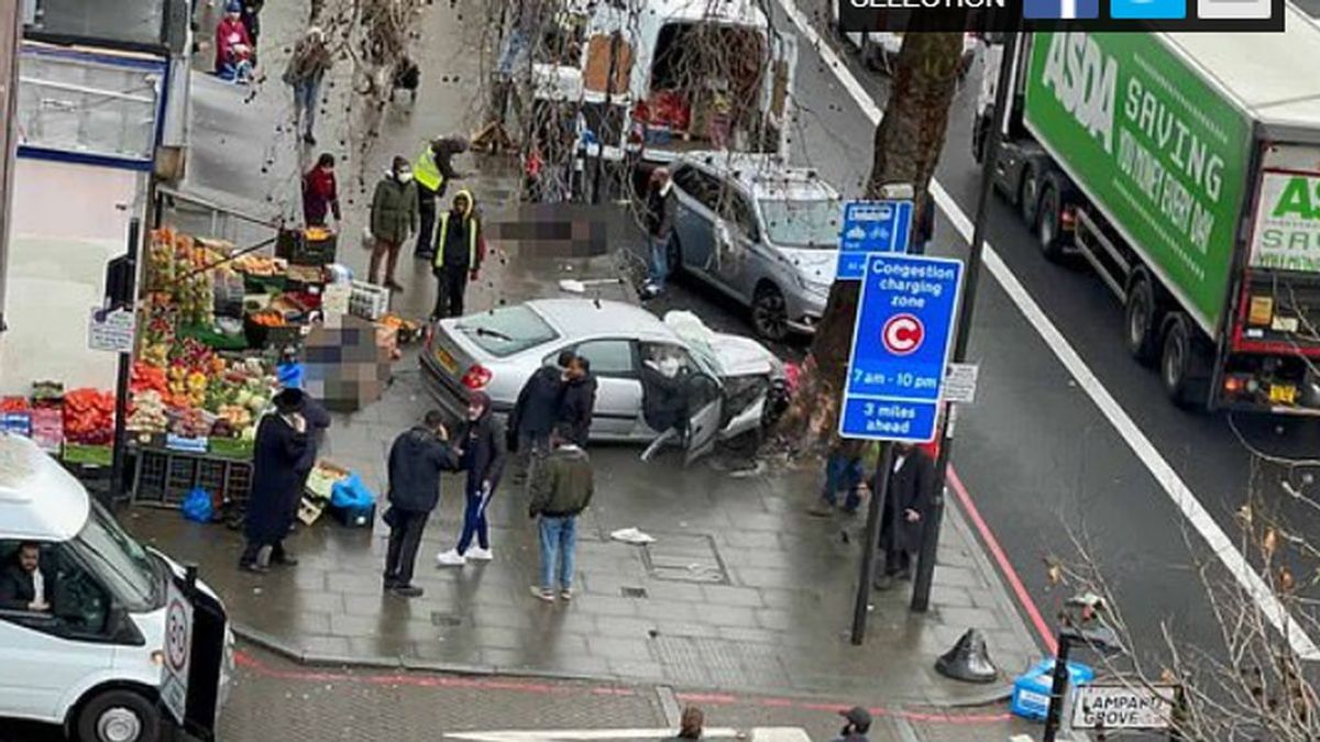 Un coche arrolla a un grupo de peatones en Londres, hiriendo gravemente a varias personas