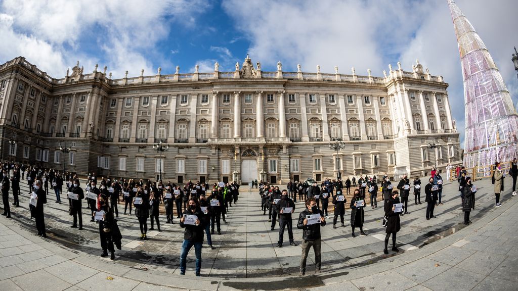 Protesta de los trabajadores del sector de eventos en Madrid