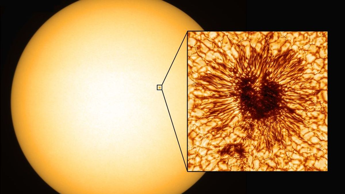 En el núcleo de una mancha solar: así son por dentro los "agujeros" del Sol que están yendo a más