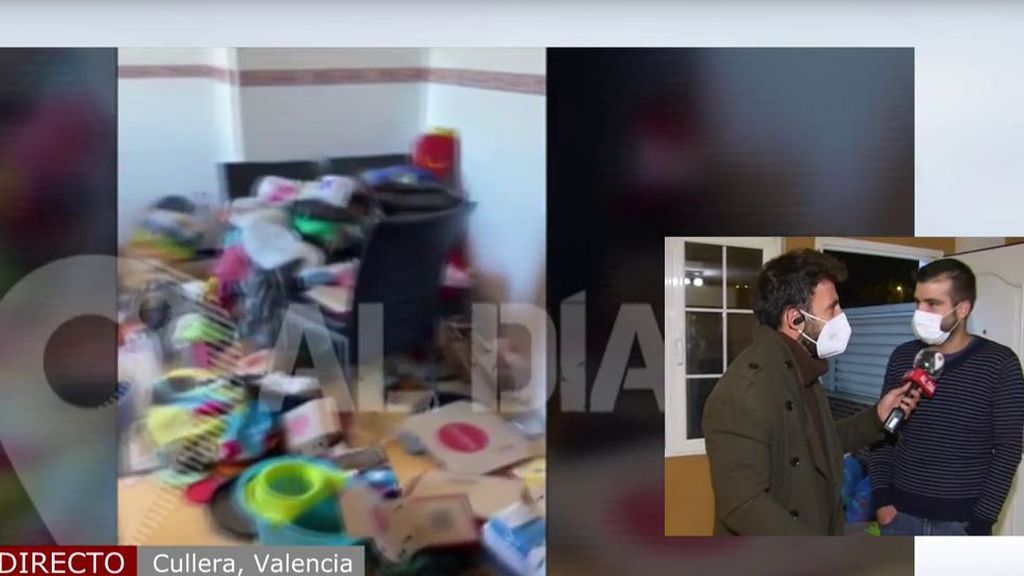 Casa destrozada por unos inquilinos en Cullera