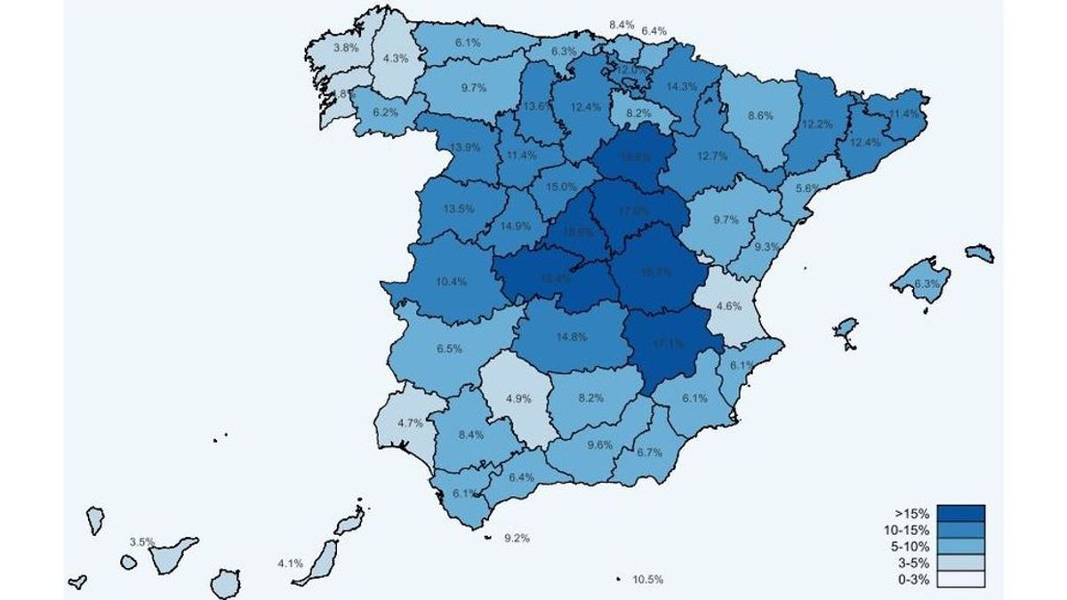 Las comunidades más afectadas por el coronavirus según el estudio de seroprevalencia: Madrid, a la cabeza