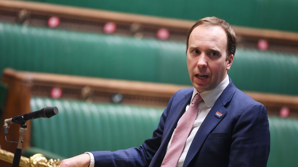 El ministro de Sanidad británico, Matt Hancock