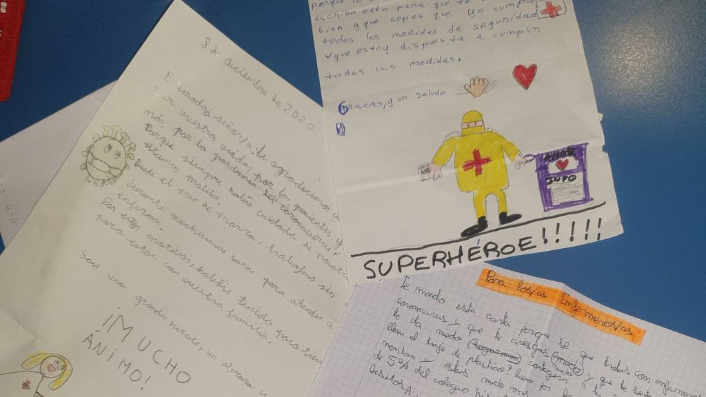 Cartas recibidas por los sanitarios