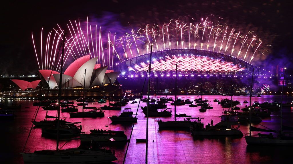 Australia y Nueva Zelanda entran en 2021 con fuegos artificiales Australia y Nueva Zelanda entran en 2021 con fuegos artificiales