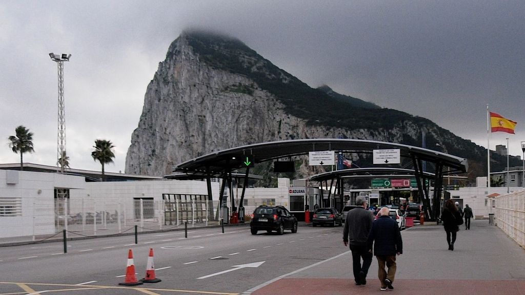 La frontera entre España y Gibraltar