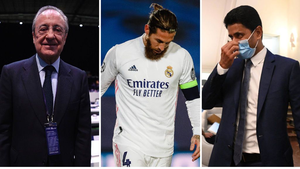 La promesa de Al-Khelaïfi a Florentino Pérez: no negociará con Sergio Ramos mientras sea jugador del Real Madrid