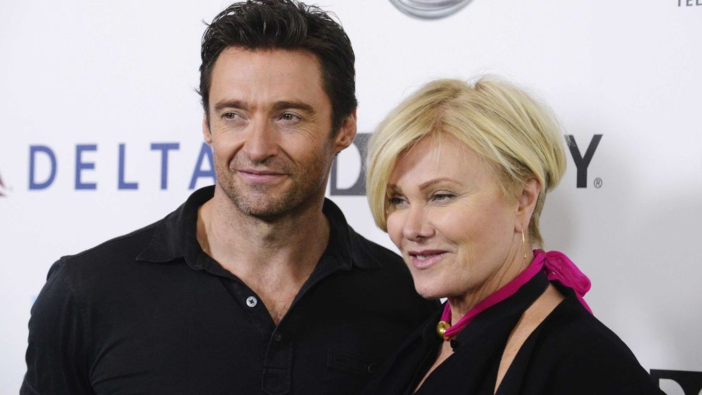 Hugh Jackman con su mujer