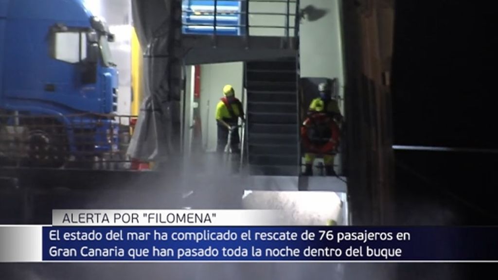 Un ferry encalla en Canarias por el mal tiempo provocado por Filomena