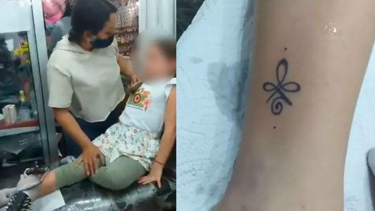 Indignación en la Red ante la decisión de unos padres de tatuar a su hija que llora de dolor
