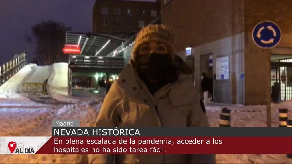 Los accesos a los hospitales de Madrid siguen estando colapsados por Filomena