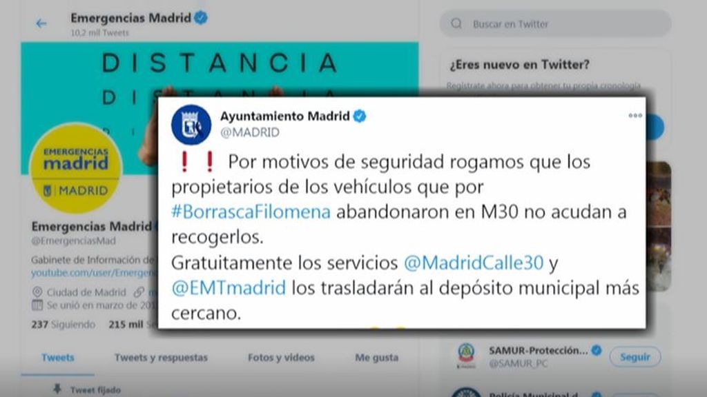 Madrid pide a los propietarios de los coches abandonados en la M-30 que no acudan a recogerlos