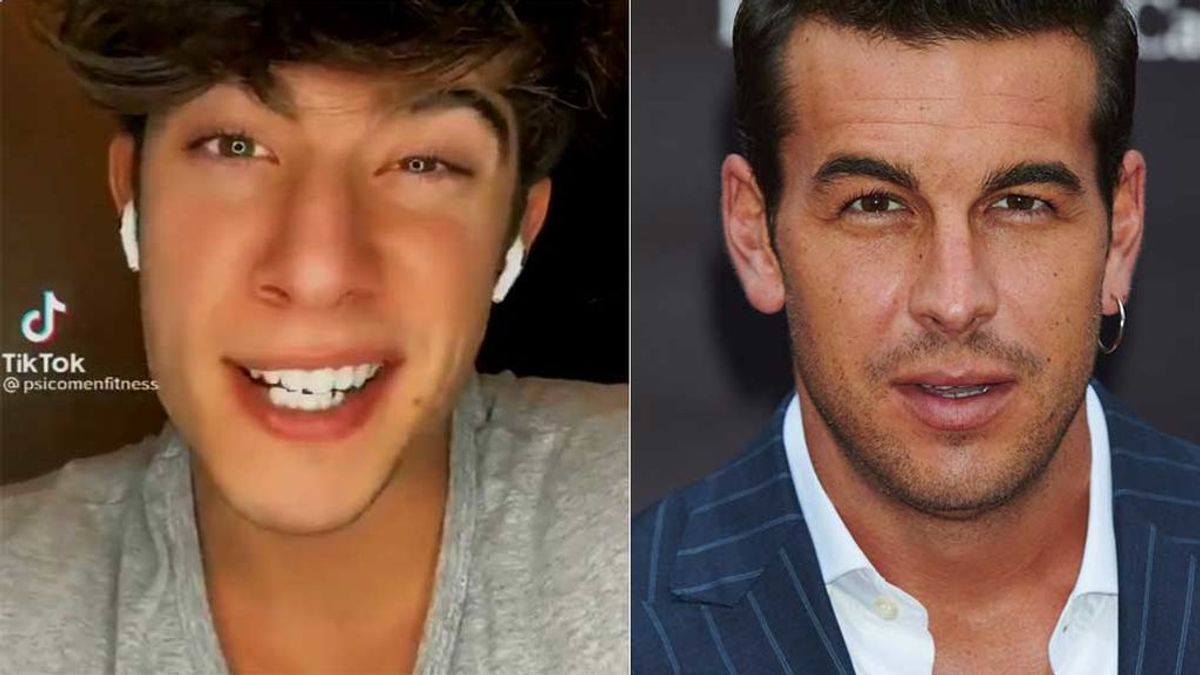 Mario Casas junto a su imitador en TikTok Mario Casas junto a su imitador en TikTok