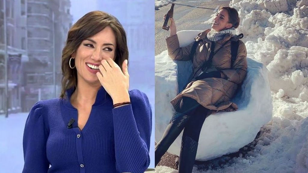 La odisea de Patricia Pardo para llegar a Telecinco: se cae dos veces por el hielo y sube una cuesta en cuclillas