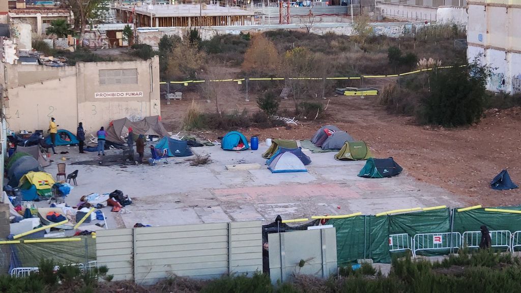 Imagen aérea del campamento