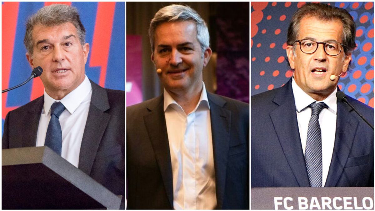 Joan Laporta, Víctor Font y Toni Freixa, candidatos a las elecciones del Barcelona.