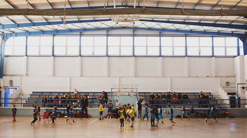 Entrenamiento de minibasket