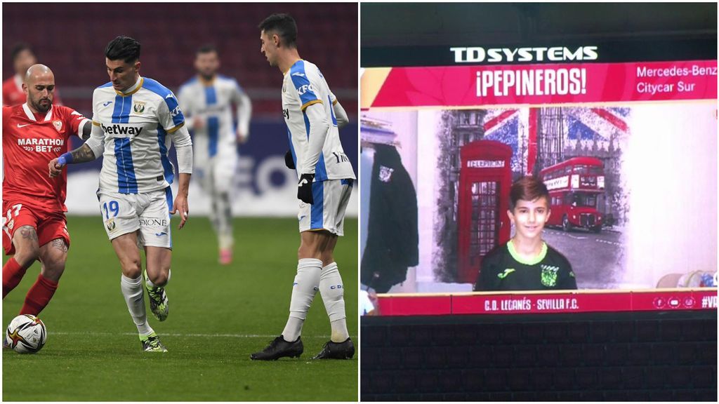 El gran detalle del Leganés para animar a sus jugadores durante el partido contra el Sevilla