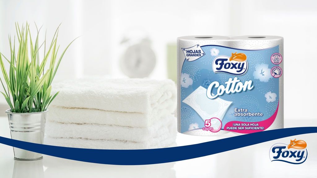 Descubre por qué el papel higiénico Foxy Cotton es extra absorbente y porque una sola hoja puede ser suficiente