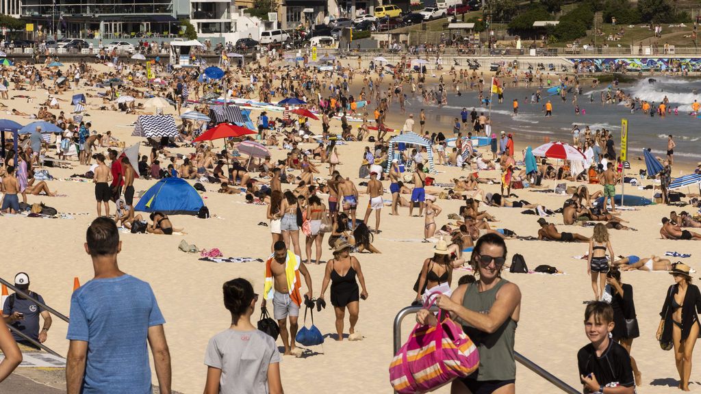 Aspecto de la playa de Bondi Beach, en Sidney, el 18 de enero de 2021.