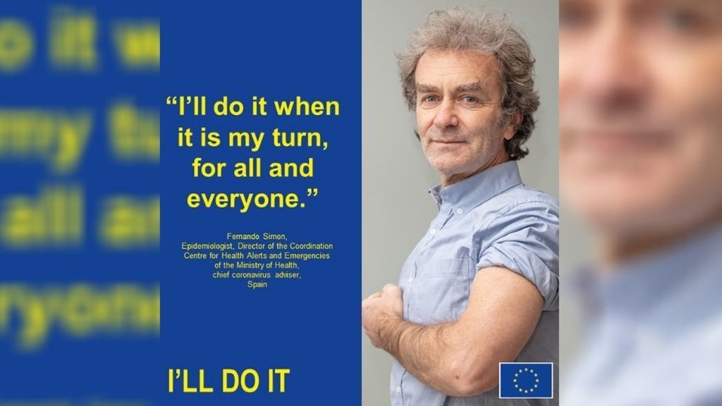 Bruselas incluye a Fernando Simón en la campaña para animar a la vacunación en la UE Bruselas incluye a Fernando Simón en la campaña para animar a la vacunación en la UE