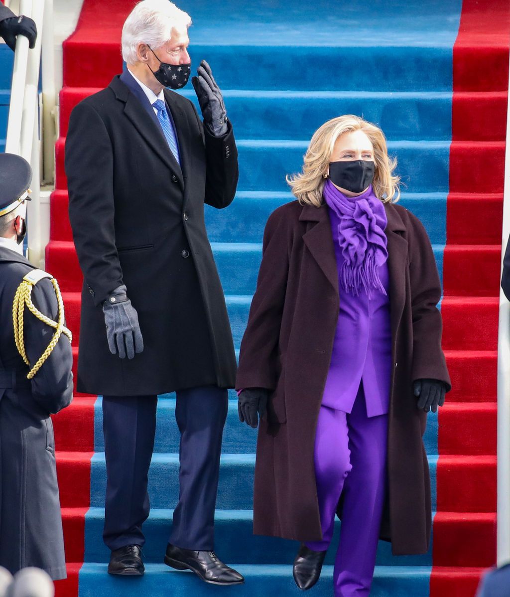 Bill y Hillary Clinton en la toma de posesión de Joe Biden