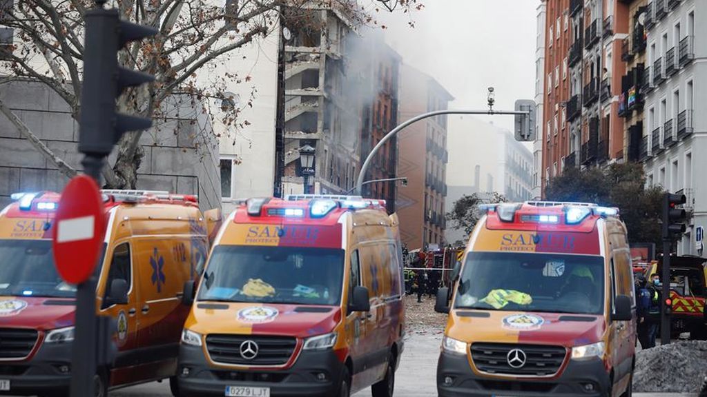 Explosión de gas en la calle Toledo en Madrid