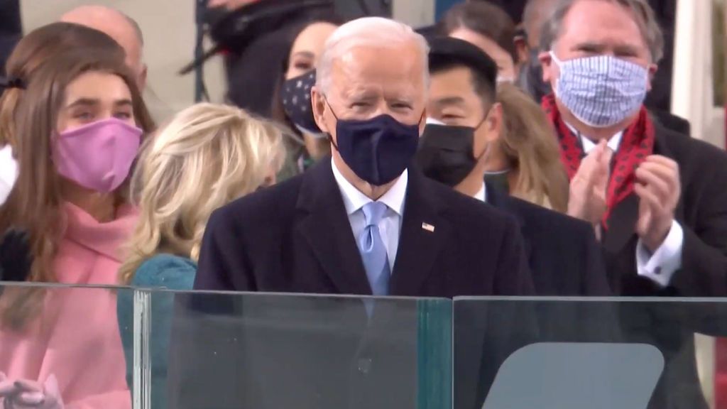 Joe Biden llega a la ceremonia de posesión del nuevo Presidente