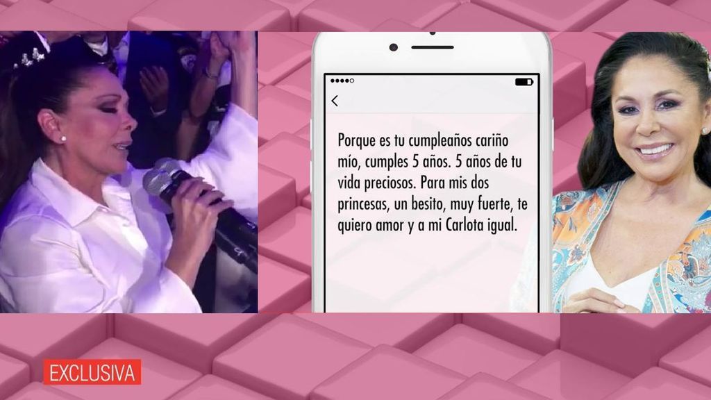 El audio que Isabel Pantoja envió a su nieta Ana por el cumpleaños