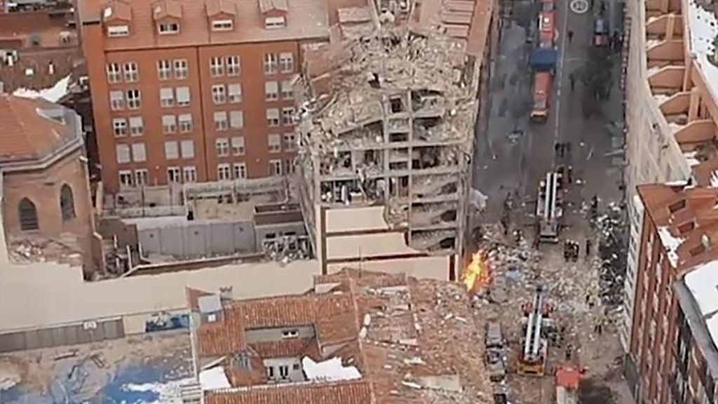 Imágenes del antes y el después de la explosión de Madrid