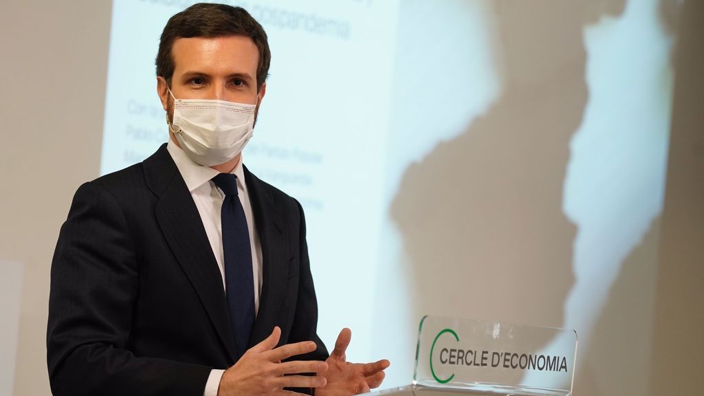 El presidente del PP, Pablo Casado