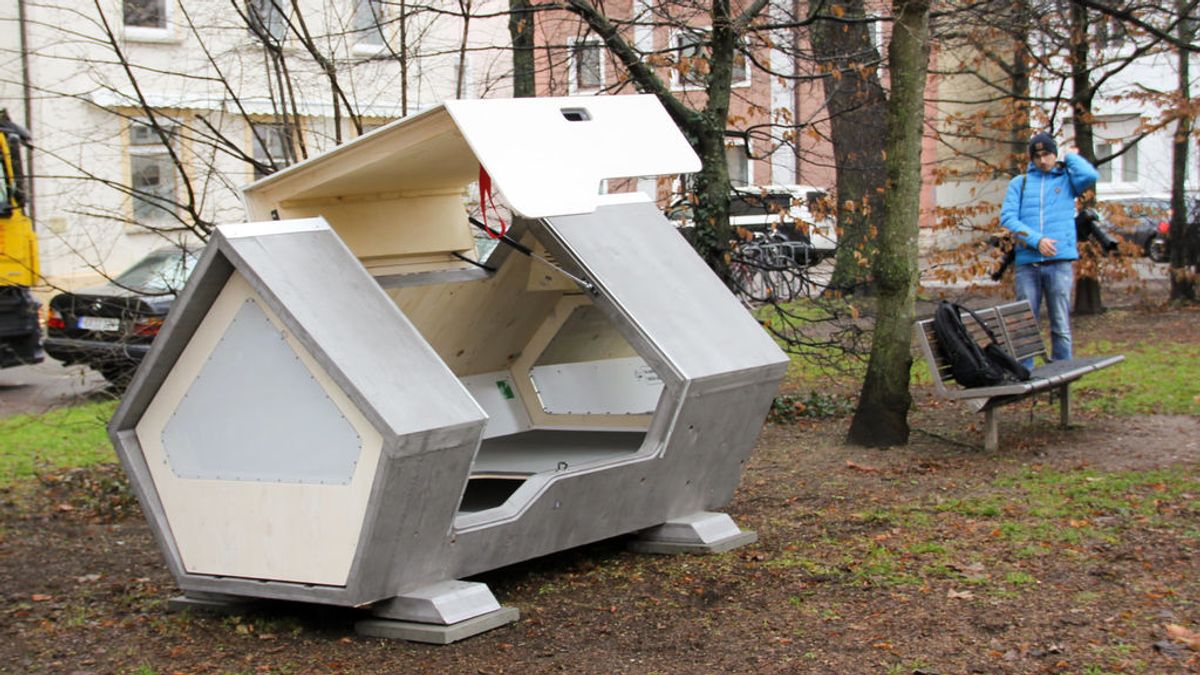 La ciudad alemana de Ulm instala cápsulas futuristas para refugiar a las personas sin hogar La ciudad alemana de Ulm instala cápsulas futuristas para refugiar a las personas sin hogar