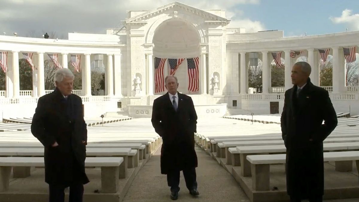 La alianza de tres expresidentes y dos iconos de la música simbolizan el mensaje de unidad en la investidura de Biden