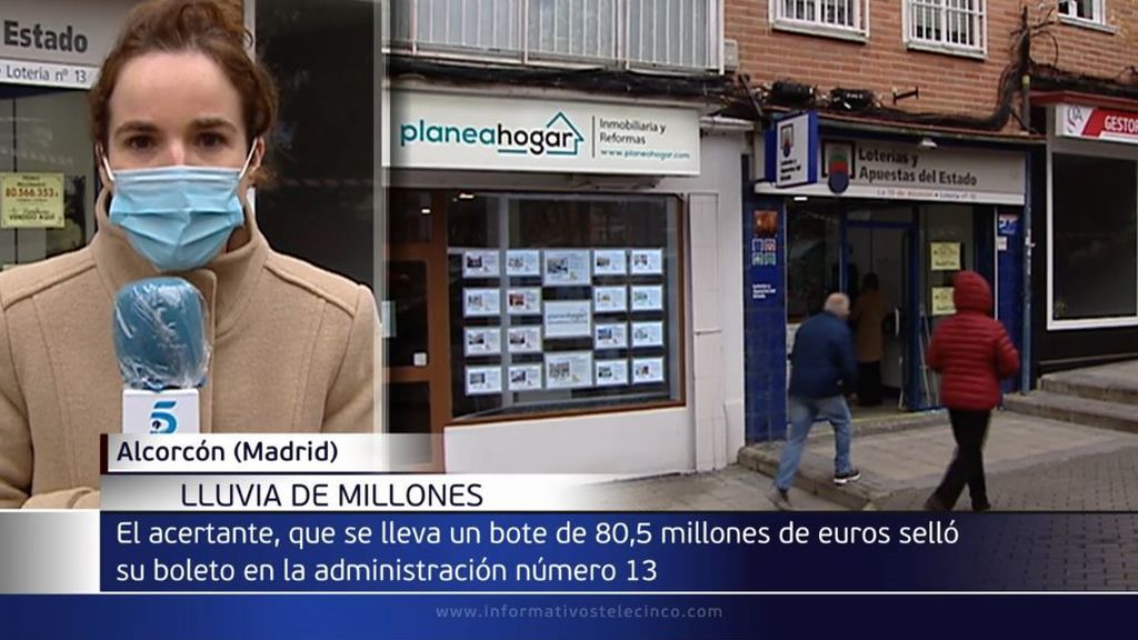 El único acertante de 'Euromillones' es un vecino de Alcorcón y gana 80,5 millones de euros