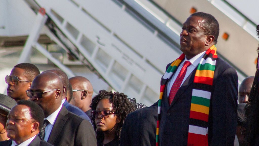 El presidente de Zimbabue, Emmerson Mnangagwa