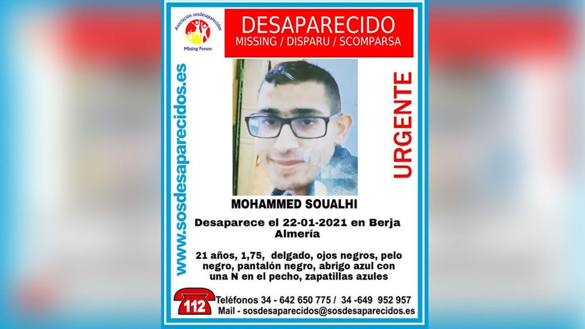 Buscan a Mohammed Soualhi, un joven de 21 años desaparecido en Berja