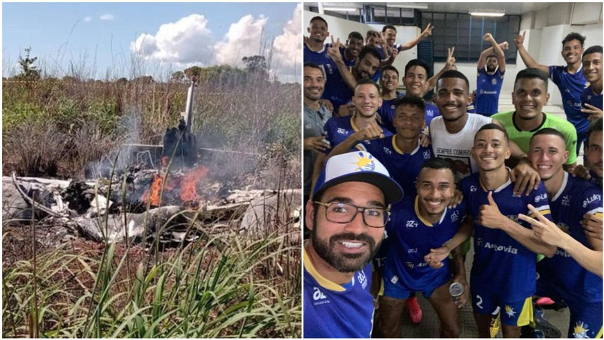 Un accidente aéreo se lleva la vida de cuatro jugadores y el presidente de un club brasileño