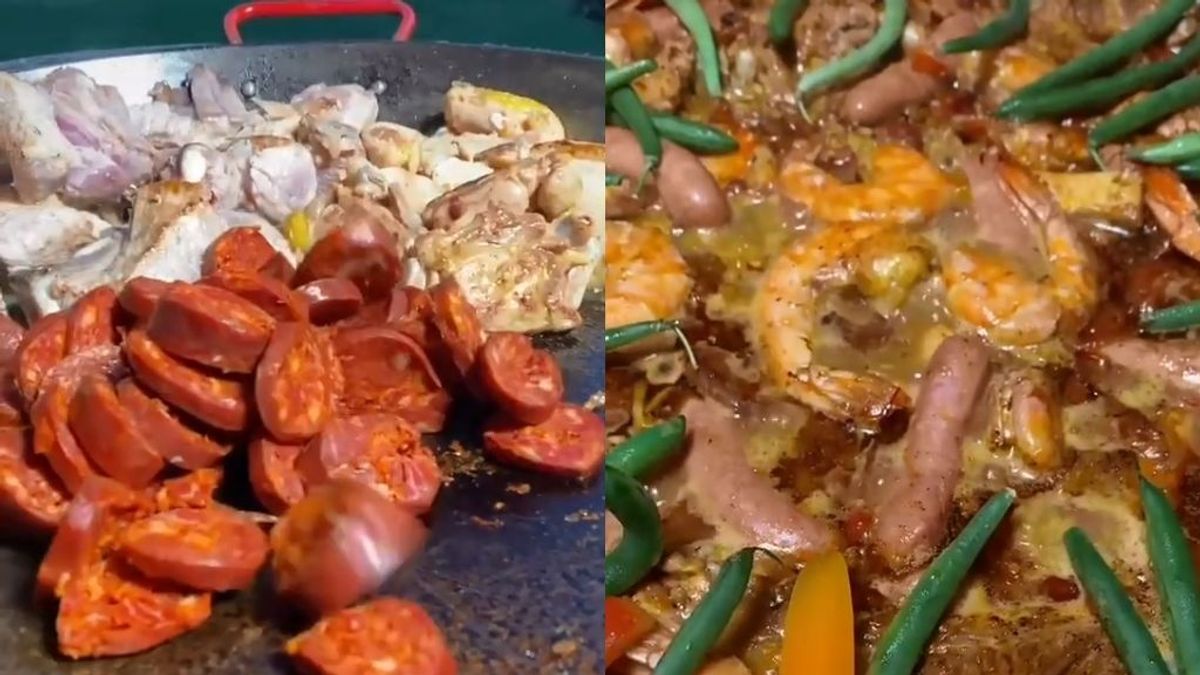 Paella con salchichas, tomates cherry, chile y chorizo: la receta más viral de Tiktok