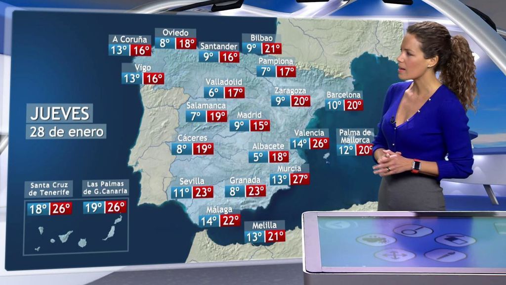Hasta 10 grados más de lo habitual en toda España: el tiempo que va a hacer el jueves 28